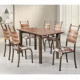 Conjunto de Mesa 018/140 06 Cadeiras